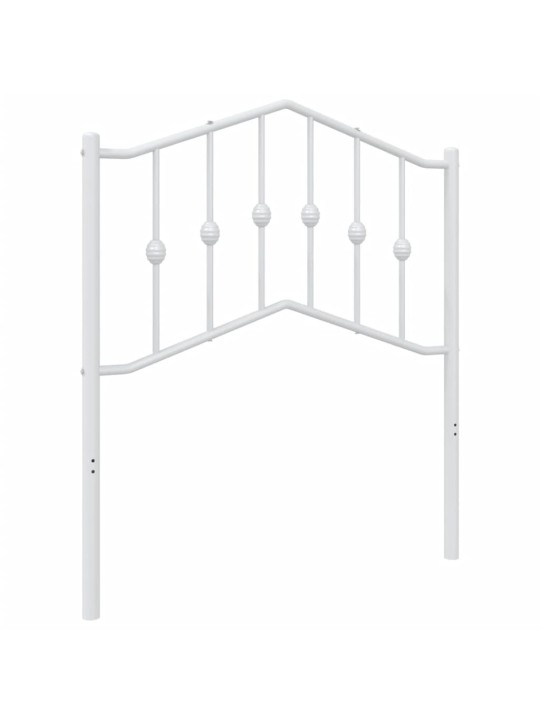 Kovové čelo postele bílé 80 cm