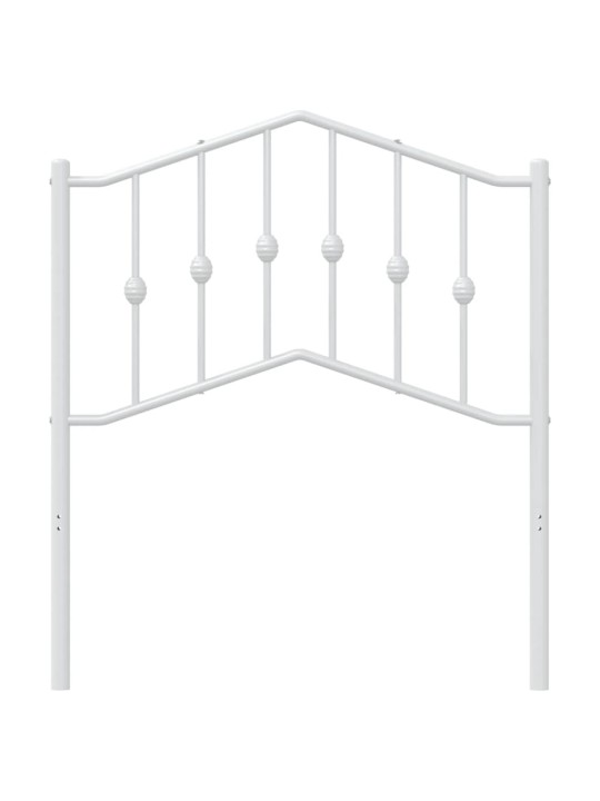 Kovové čelo postele bílé 80 cm