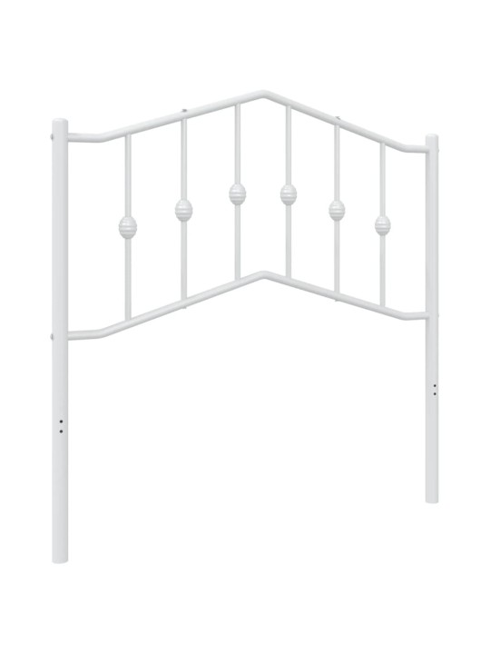 Kovové čelo postele bílé 90 cm