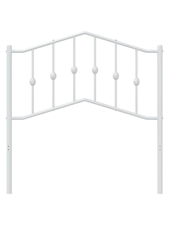 Kovové čelo postele bílé 90 cm