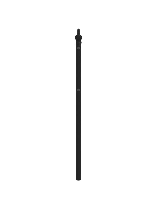 Kovové čelo postele černé 75 cm