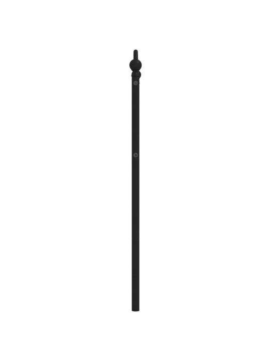 Kovové čelo postele černé 90 cm