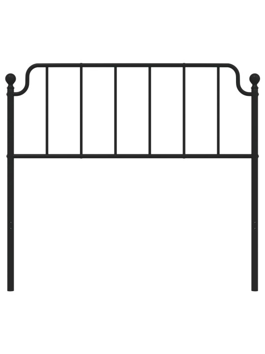 Kovové čelo postele černé 107 cm
