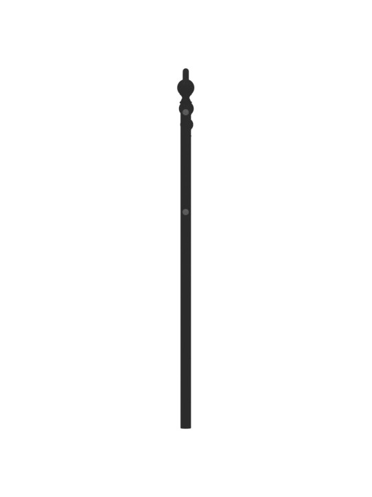 Kovové čelo postele černé 120 cm
