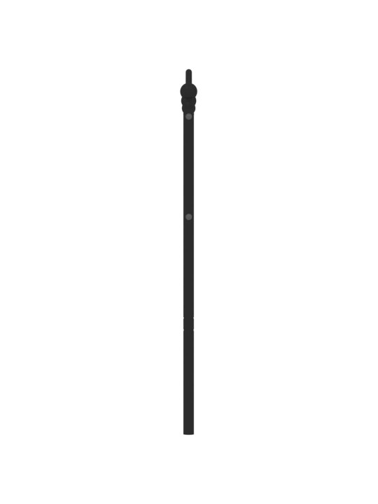 Kovové čelo postele černé 135 cm