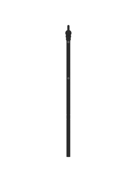 Kovové čelo postele černé 140 cm