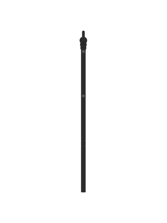 Kovové čelo postele černé 160 cm