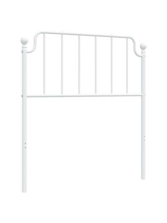 Kovové čelo postele bílé 90 cm