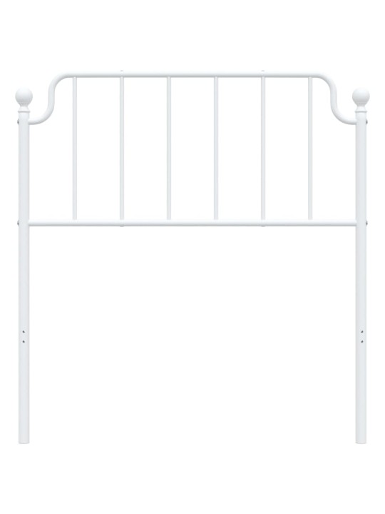 Kovové čelo postele bílé 90 cm