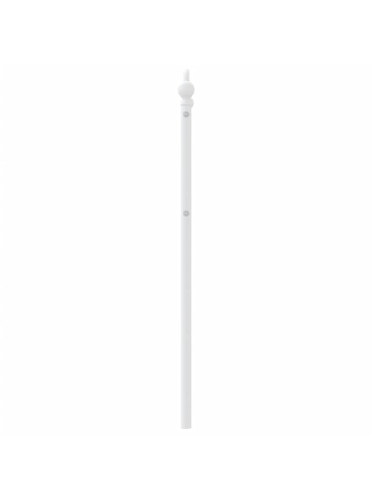 Kovové čelo postele bílé 90 cm