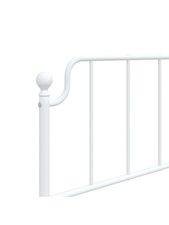 Kovové čelo postele bílé 90 cm