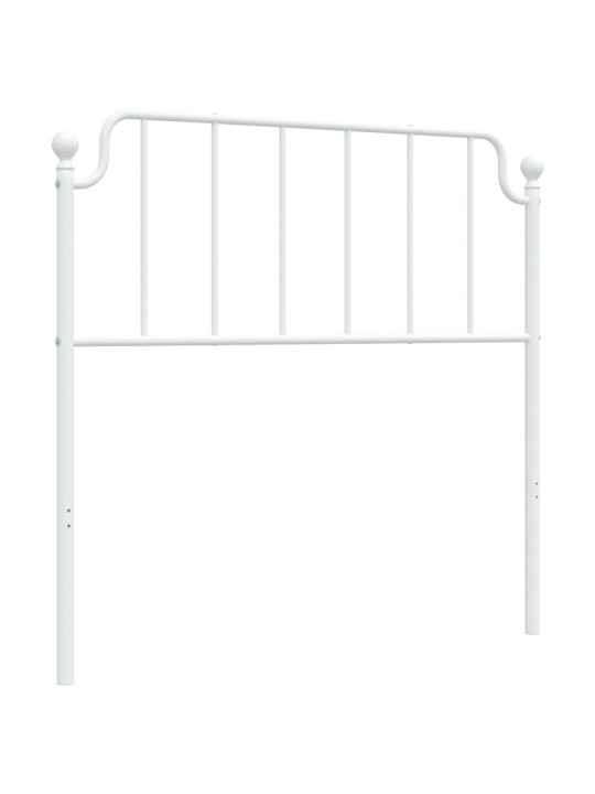 Kovové čelo postele bílé 100 cm