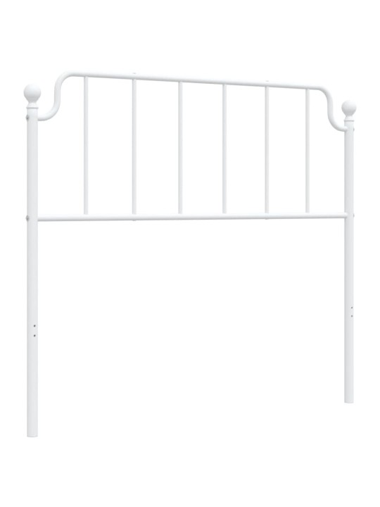 Kovové čelo postele bílé 107 cm