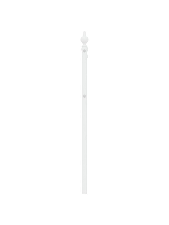 Kovové čelo postele bílé 120 cm