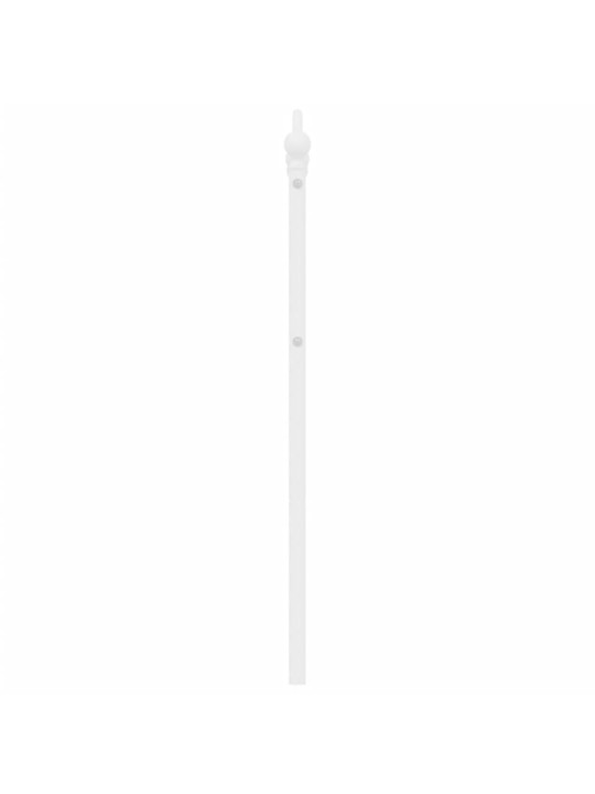 Kovové čelo postele bílé 150 cm