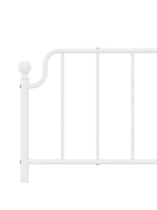 Kovové čelo postele bílé 200 cm