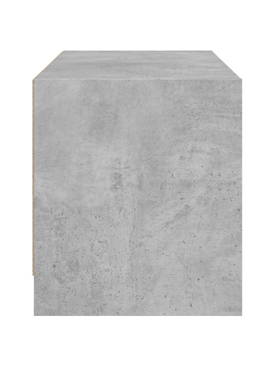 TV skříňka se skleněnými dvířky betonově šedá 68x37x42 cm