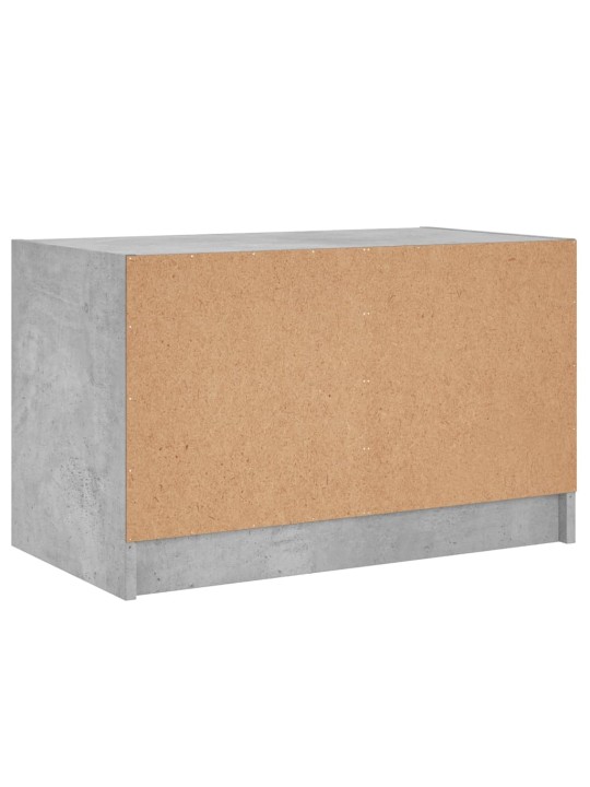 TV skříňka se skleněnými dvířky betonově šedá 68x37x42 cm