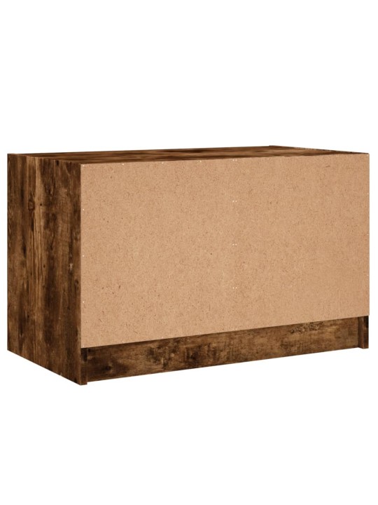 TV skříňka se skleněnými dvířky kouřový dub 68x37x42 cm
