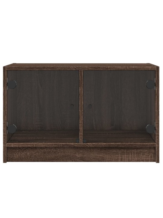 TV skříňka se skleněnými dvířky hnědý dub 68x37x42 cm