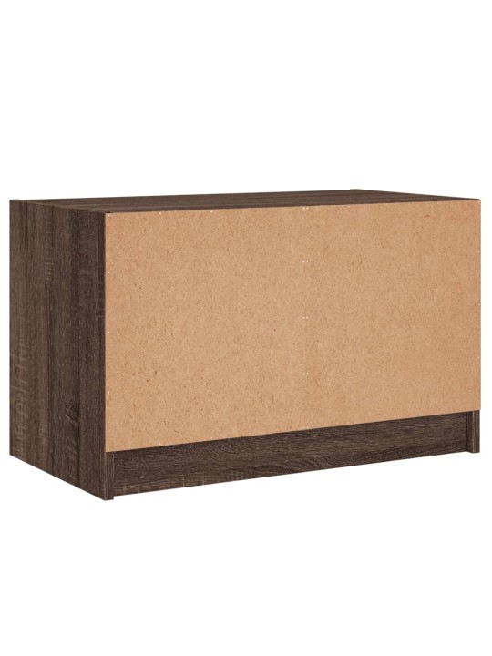 TV skříňka se skleněnými dvířky hnědý dub 68x37x42 cm