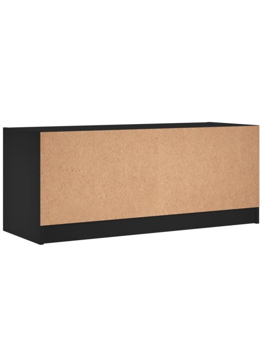 TV skříňka se skleněnými dvířky černá 102x37x42 cm