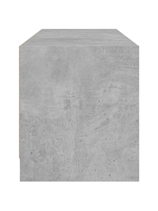 TV skříňka se skleněnými dvířky betonově šedá 102x37x42 cm