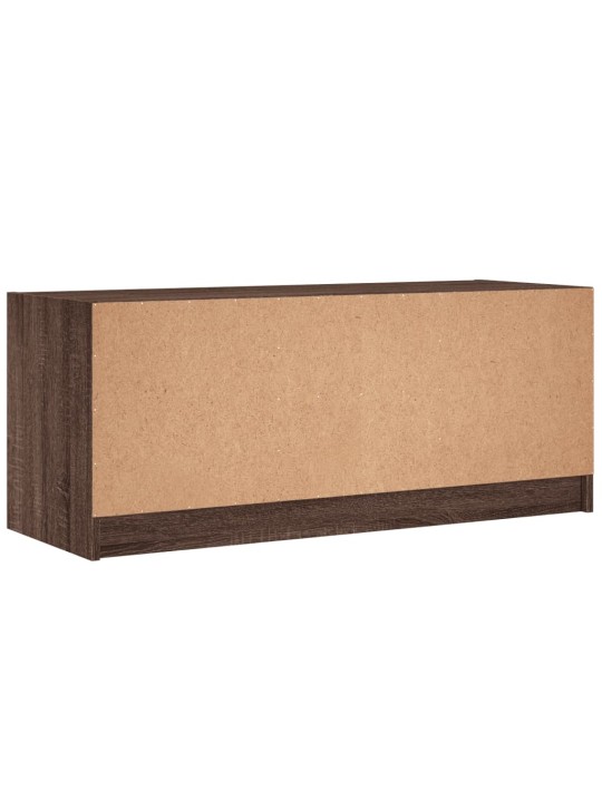 TV skříňka se skleněnými dvířky hnědý dub 102x37x42 cm