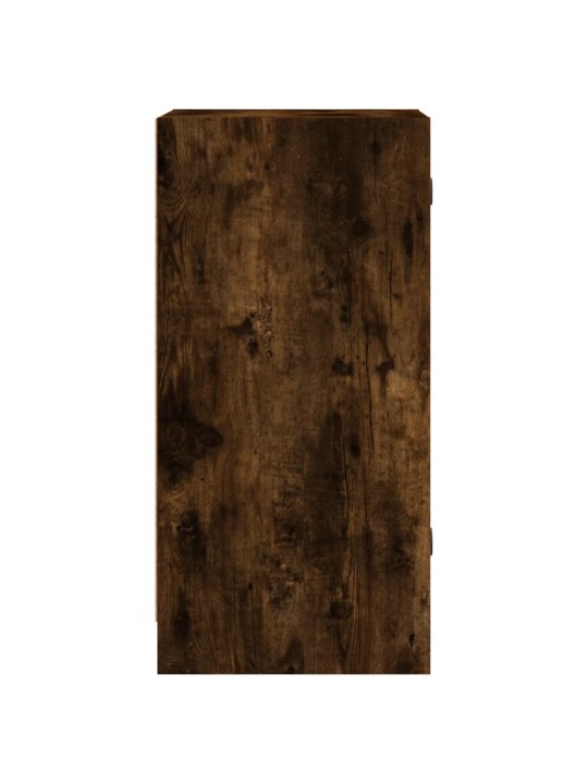 Odkládací skříňka skleněná dvířka kouřový dub 35x37x75,5 cm