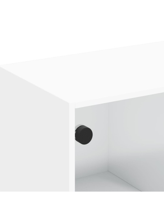 TV skříňka se skleněnými dvířky bílá 102x37x42 cm