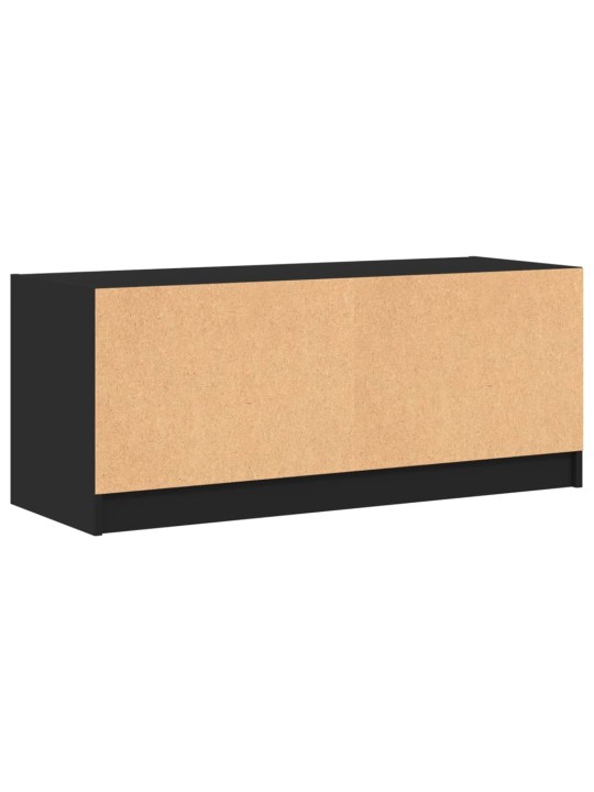 TV skříňka se skleněnými dvířky černá 102x37x42 cm