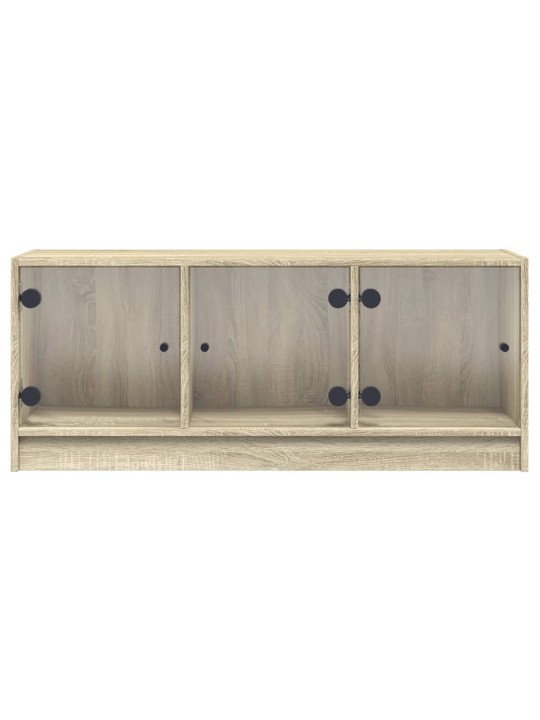 TV skříňka se skleněnými dvířky dub sonoma 102x37x42 cm