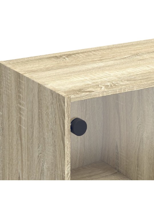 TV skříňka se skleněnými dvířky dub sonoma 102x37x42 cm