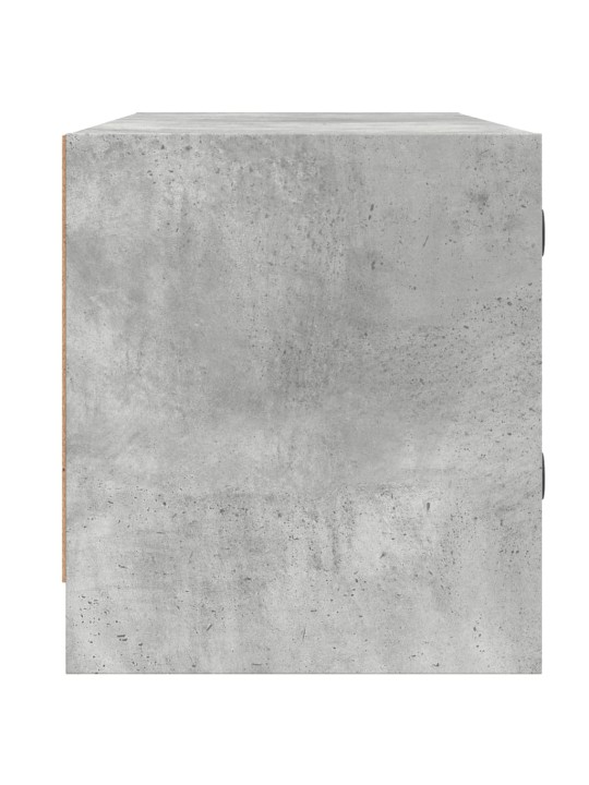TV skříňka se skleněnými dvířky betonově šedá 102x37x42 cm