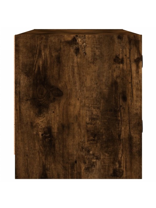 TV skříňka se skleněnými dvířky kouřový dub 102x37x42 cm
