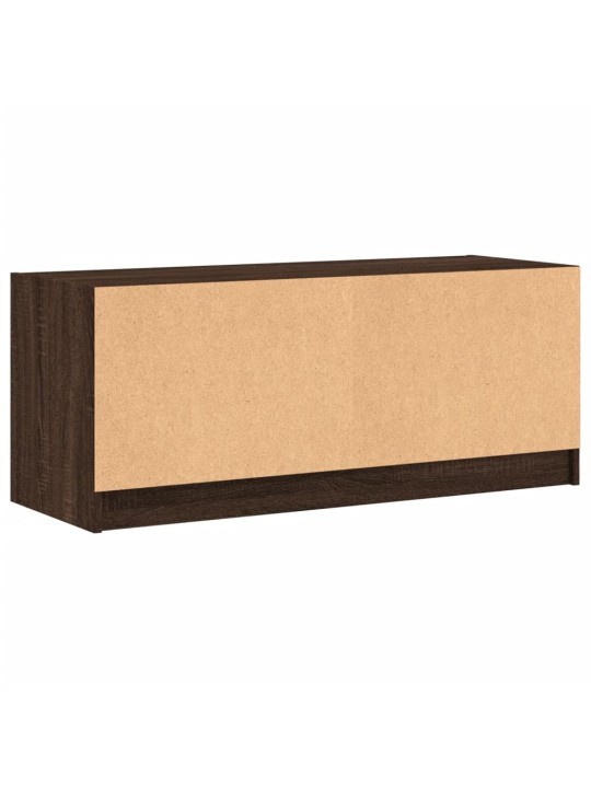 TV skříňka se skleněnými dvířky hnědý dub 102x37x42 cm
