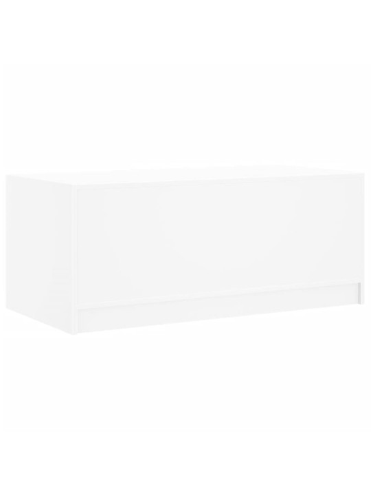 Konferenční stolek se skleněnými dvířky bílý 102 x 50 x 42 cm