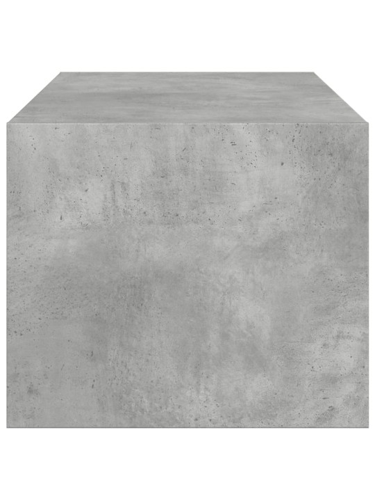 Konferenční stolek skleněná dvířka betonově šedý 102x50x42 cm