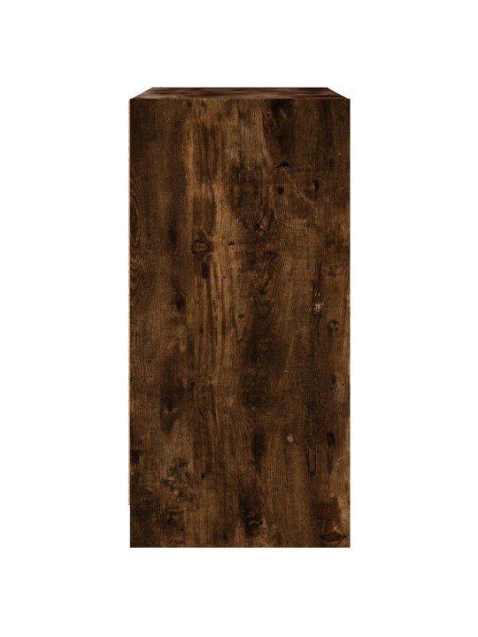 Odkládací skříňka skleněná dvířka kouřový dub 68x37x75,5 cm