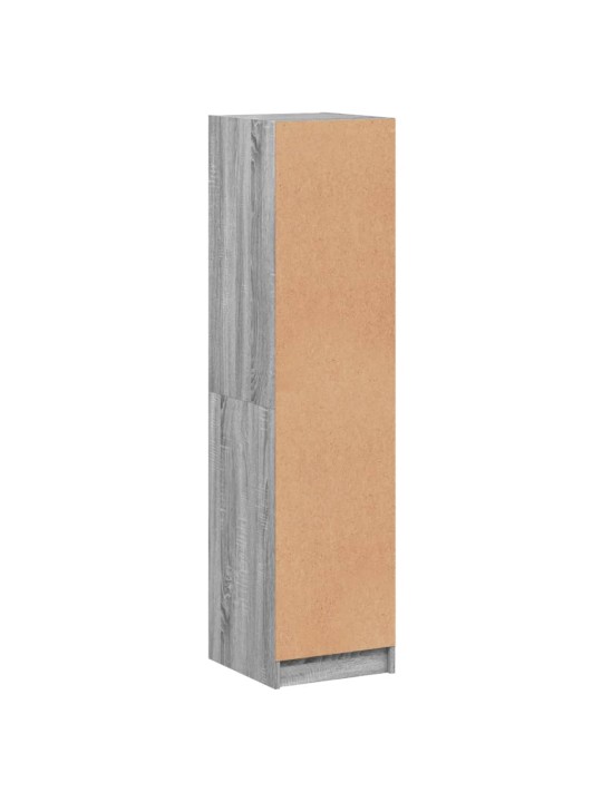 Highboard se skleněnými dvířky šedý sonoma 35 x 37 x 142 cm