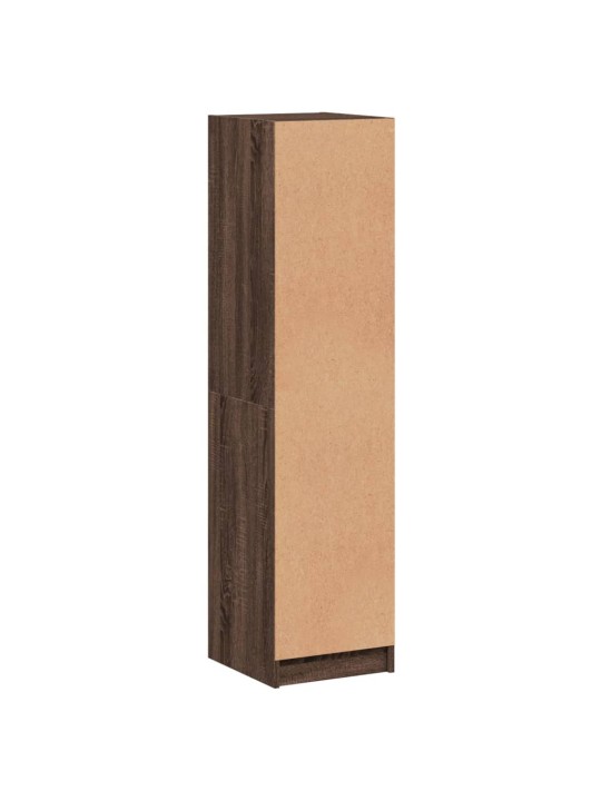 Highboard se skleněnými dvířky hnědý dub 35 x 37 x 142 cm