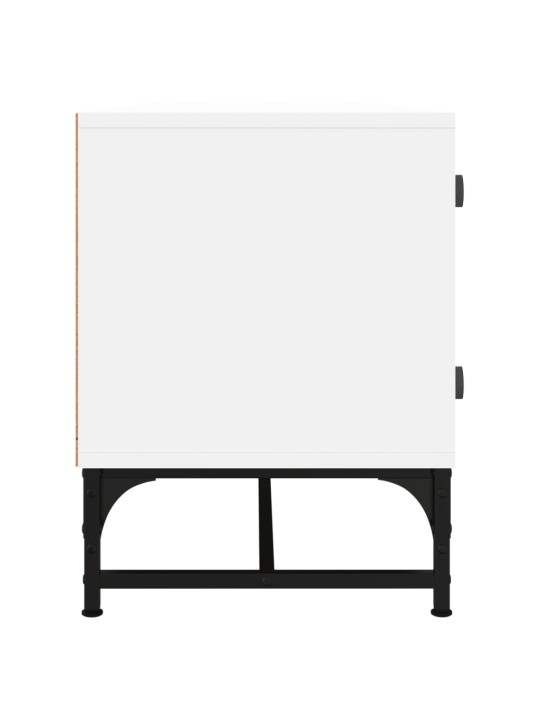 TV skříňka se skleněnými dvířky bílá 102 x 37 x 50 cm