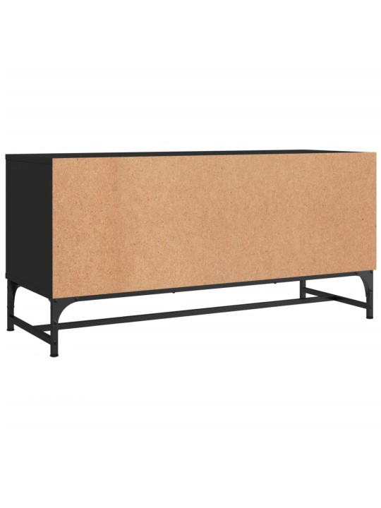 TV skříňka se skleněnými dvířky černá 102 x 37 x 50 cm