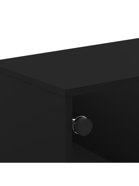 TV skříňka se skleněnými dvířky černá 102 x 37 x 50 cm