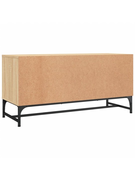 TV skříňka se skleněnými dvířky dub sonoma 102 x 37 x 50 cm