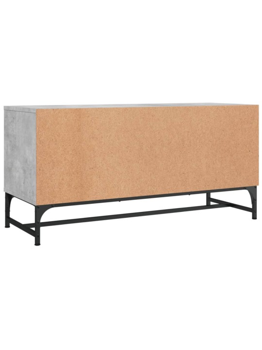TV skříňka se skleněnými dvířky betonově šedá 102 x 37 x 50 cm