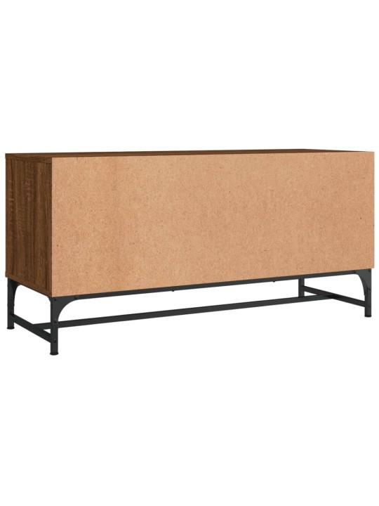 TV skříňka se skleněnými dvířky hnědý dub 102 x 37 x 50 cm