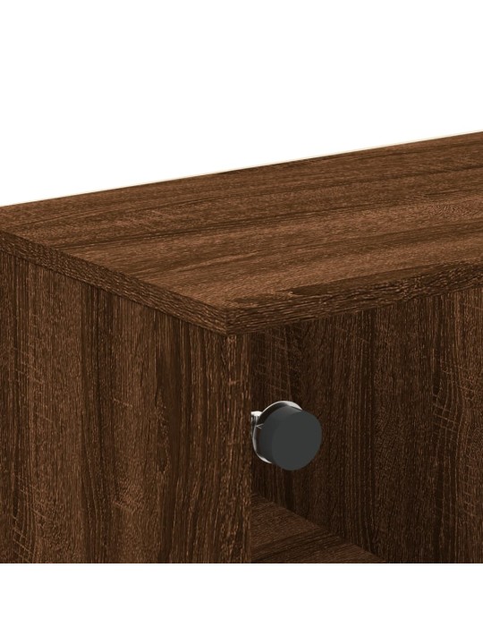 TV skříňka se skleněnými dvířky hnědý dub 102 x 37 x 50 cm