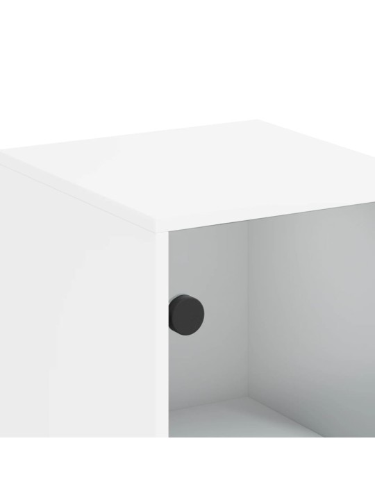 Highboard se skleněnými dvířky bílý 35 x 37 x 120 cm