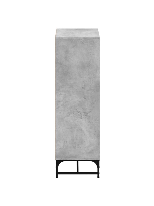 Highboard se skleněnými dvířky betonově šedý 35 x 37 x 120 cm